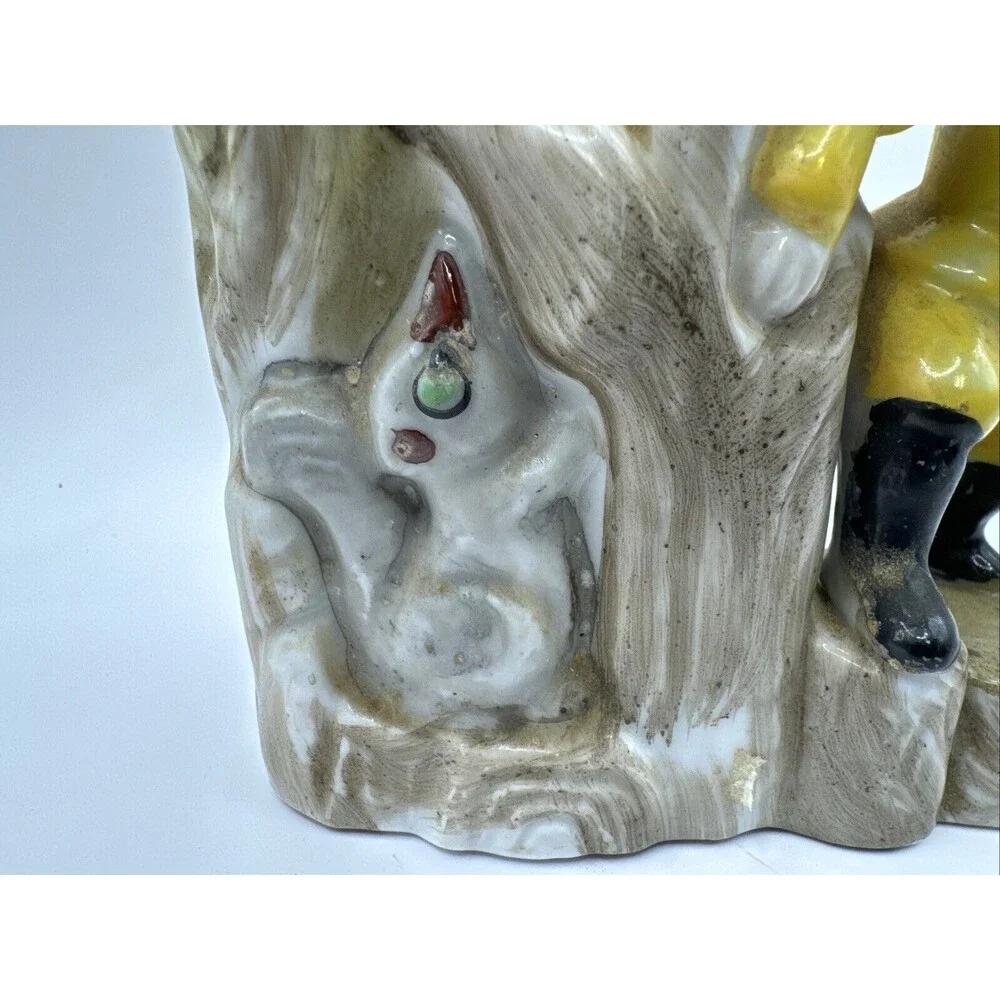 Vintage Made In Japan Planter Boy And Squirrel In A Tree